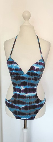 Badeanzug esprit blau weiß - badeanzug,