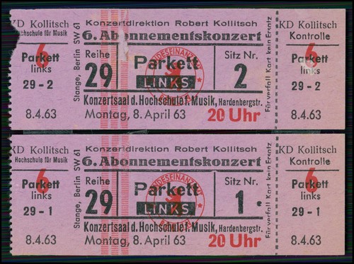 Berlin konzertkarten robert - berlin, 2