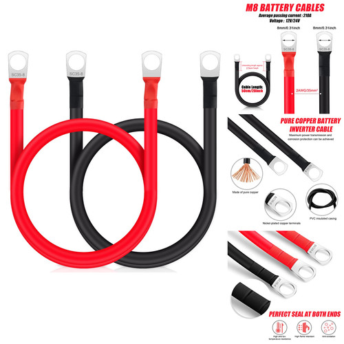Batteriekabel 50cm 2awg - m8,