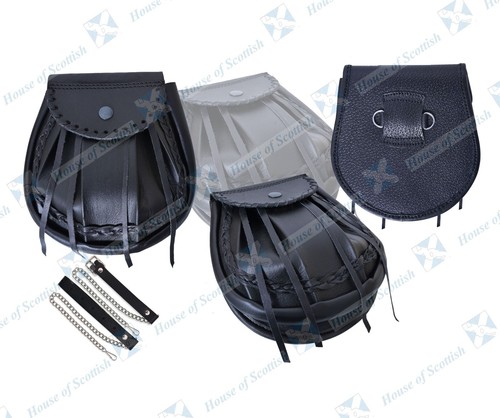 Schottisches schwarzes leder - schottisches,