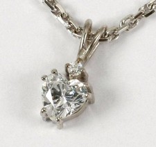 Herz anhänger 333 weissgold - herz,