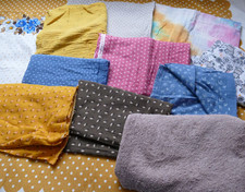 Stoffe Stoffpaket Handarbeitsstoffe Musselin Musselinstoff Frottee Rest Nähen