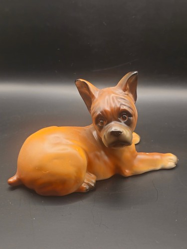 Porzellan boxer figur liegend - porzellan,