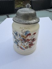 Studentika Bierkrug mit Bodenbild Neo Baltia Köthen in Anhalt 1913 Cöthen