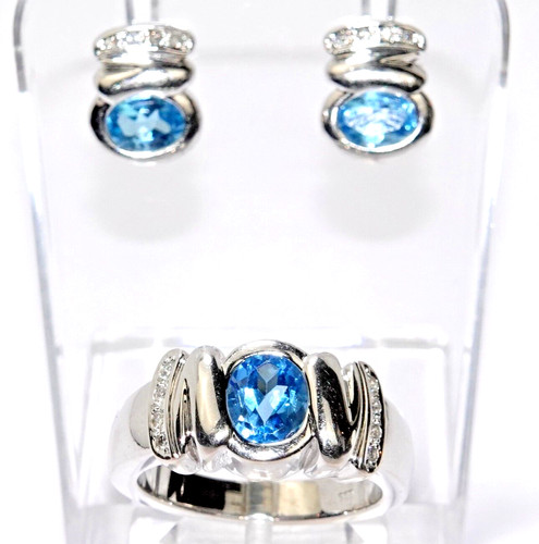 Ring gold topas diamant set - ring,