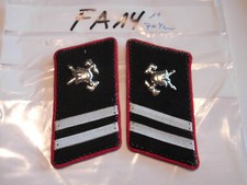 Feuerwehr Kragenspiegel Saarland mit Helm ca 7x4cm 1 Paar (fa14)