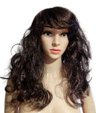 Perücke Langhaar Locken Braun Theater Party Fasching Langhaarperücke