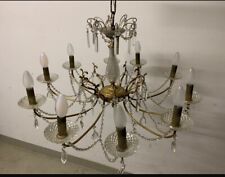 Vintage schöner Maria Theresia Bleikristall Kronleuchter, Lüster  10 Flammig