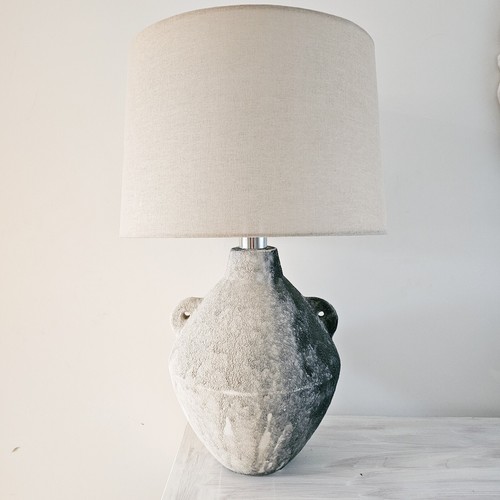 Große rustikale tischlampe - große,