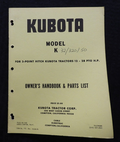 Kubota traktor modell k 32 - traktor, "
