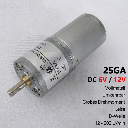 25mm getriebemotor 12v - 25mm, 6v