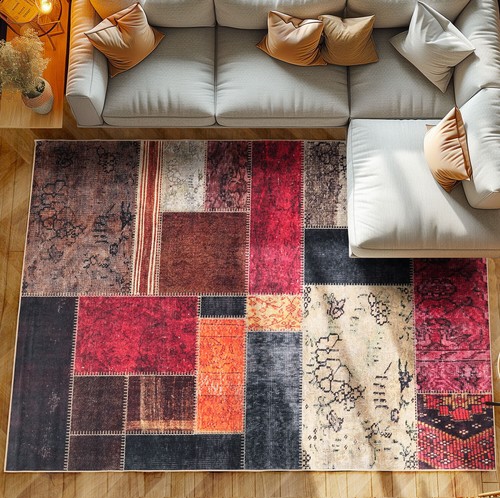 Teppich vintage patchwork - teppich,