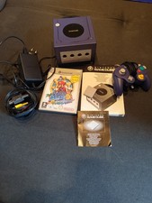 Nintendo GameCube Konsole Lila Controller und Kabeln Memorycard Mario Sunshine
