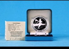 Frankreich 100 Francs 1990 Winterspiele Silber PP mit Box