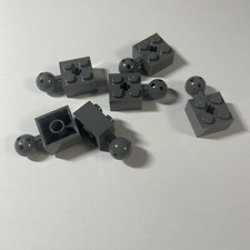 LEGO® 6x Kugel Kopf Stein Brick 2x2 - 57909b Dunkelgrau Dark Bluish Gray New Neu