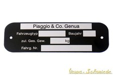 Vespa Nameplate Piaggio & Co