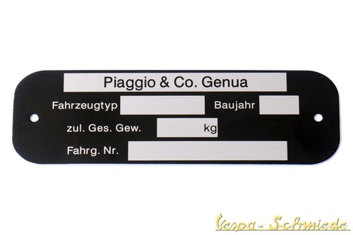 Vespa typenschild piaggio - piaggio, &