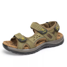 Neu Herren Sandalen Sommer Trekkingsandalen Leder Freizeit Outdoor Sport