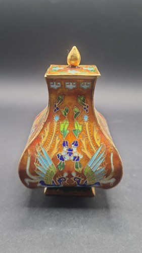 Emaille cloisonne dose vase - emaille,