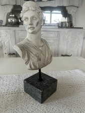 Büste ? DIANA ? Göttin der Jagd Marmor-Sockel  Artemis Gips Figur