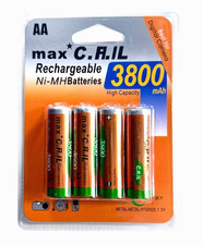 4 x AA MIGNON NI-MH AKKU 1,2V 3800 mAh Wiederaufladbar Batterien Akku aufladbar