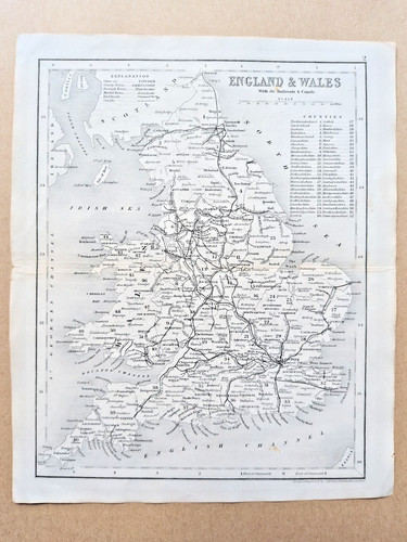 1850 antike dugdale karte - um,