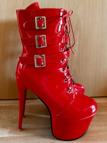 Stiefeletten rot neu - rot,