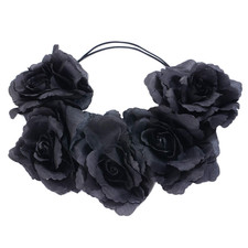 Schwarze Rose Krone Haar