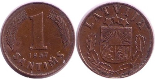 Lettland centime 1937 - lettland,
