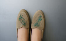 MATREI Dirndl  Trachten Schuhe Gold Beige Wildleder Gr . 36 Damen