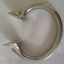 Altes versilbertes Bronze Manilla Halbinsel afrikanischer Sklavenhandel Armband Geld f