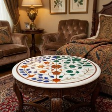 Weißer Marmor Garten Tisch