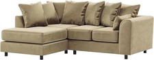 Nerz L-Form 3+2 Sitzer Ecksofa - Plüsch Stoff Modular Couch (linke Hand)