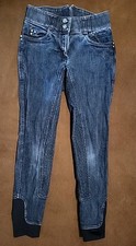 Reithose HKM Gr 36 Vollbesatz Jeans Optik Strass Besatz 