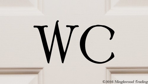 Vinyl decal water closet - vinyl, |
