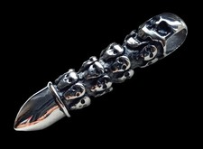 Edelstahl Anhänger 316L Totenkopf Skull Totenkopf-Schmuck Biker-Schmuck Patrone