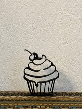 Cupcake-Deko – Muffin-Silhouette – Lineart-Deko – Küche – aus dem 3D-Drucker