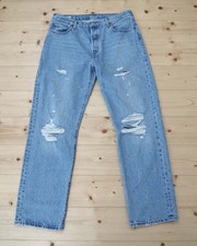 Levi's BIG E 501 Herren Jeans Hose W32 L32 Straight Fit Destroyed P862