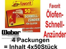 Schnellzünder Ölofenanzünder mit Reibekopf favorit ® 4 x 50 St.  9501261/4