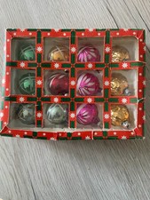 12x DDR Weihnachtsbaumkugeln