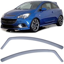 Windabweiser Regenschutz Schwarz Smoke für Opel Corsa D 06-14  E 14-19 3-türer