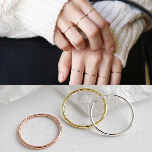 Schmaler damen ring - schmaler, rundprofil