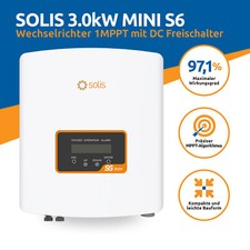 Solis Wechselrichter 3.0kW Mini S6 1 MPPT mit DC Freischalter SONDERPREIS!