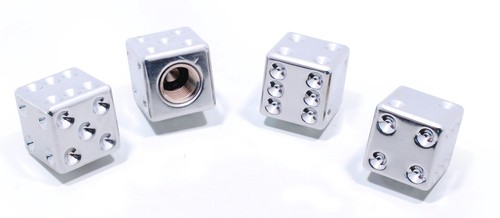 Ventilkappen set würfel - set, chrom