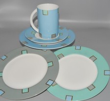 Wächtersbach Ysenburg Art Werk Quadrat Gold Grau Blau Türkis / Teile zur Wahl