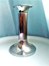 Fink Kerzenständer -halter Leuchter versilbert Art deco Bauhaus Design Vintage