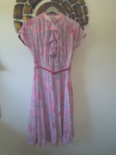 Vintage damen chiffon kleid - damen,