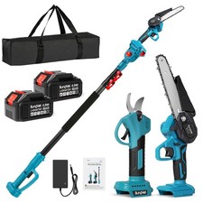 21V Makita 4IN1 Akku Kettensäge Teleskop Hochentaster Gartenschere Mit Akkus