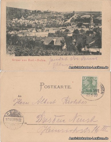 Ansichtskarte bad sulza - ansichtskarte, gruß