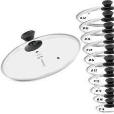 Glasdeckel universal 14 - 32 cm Topfdeckel Pfannendeckel Kochtopfdeckel Deckel